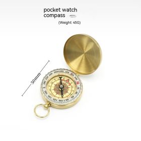 Pocket Watch Retro Flip Compass Outdoor Climbing Multifunctional Lidded Luminous