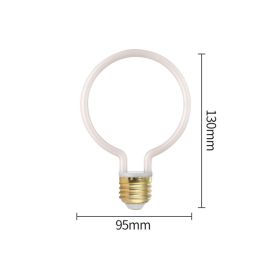 Led Bulb E27 Screw Port Retro Soft Filament Bulb Idea (Option: F-Milky Cover)