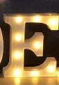 Luminous LED Letter Number Night Light English Alphabet Number Battery Lamp Romantic Wedding Christmas Party Decoration (Option: Always lit-E)