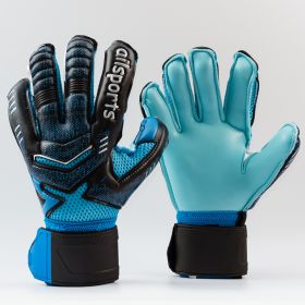 Goalkeeper gloves with fingers (Option: Blue-7number)