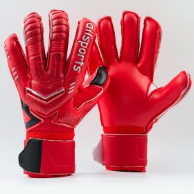 Goalkeeper gloves with fingers (Option: Red-9number)