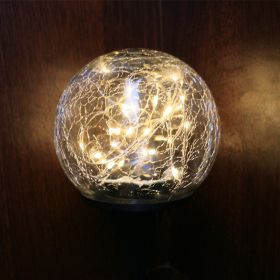 Solar Glass Ball Lamp (Option: 12CM-30LED-1pc)