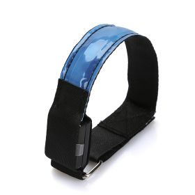 Luminous running arm belt (Option: Blue-Battery)