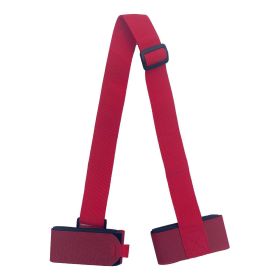 Fixed Sewing Skiing Bandage Portable Double-board Adjustable Sled Shoulder Strap (Color: Red)