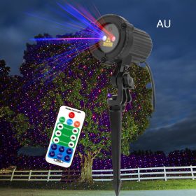 Outdoor waterproof laser light garden lawn light (Option: Black-AU)