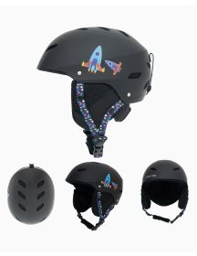 Child ski protective helmet (Option: Black interstellar)