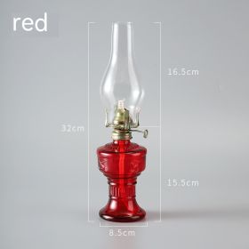 Retro Vintage Glass Kerosene Lamp (Option: L555 Red)