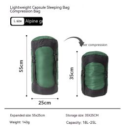 Down Compression Outdoor Storage Bag (Option: Alpine Green L Code)