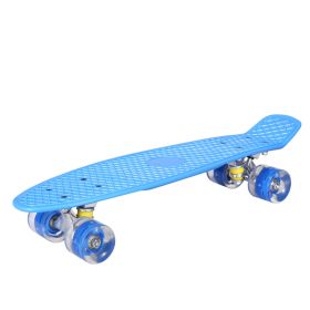 Fashion Creative Personality  Wheel Four-wheel Skateboard (Color: Blue)