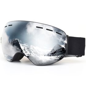 Coated Large Spherical Mirror, Windproof Cocaine Myopia Goggles, Ski Goggles HX18 Edge (Option: Mercury film)