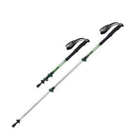 Family Children's Outdoor Trekking Poles With Three Sections (Option: Womens Army Green 57to120CM)