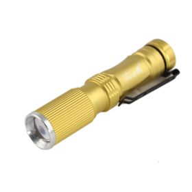 Bright Small Light Pen Buckle Pen (Color: Gold)