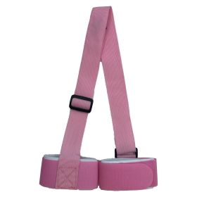 Fixed Sewing Skiing Bandage Portable Double-board Adjustable Sled Shoulder Strap (Color: Pink)