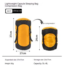 Down Compression Outdoor Storage Bag (Option: Citrus Orange S Code)